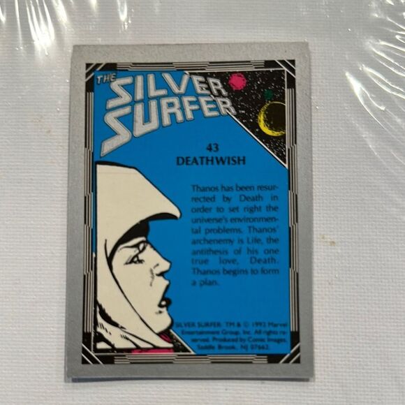 Blue and Gold Trading Cards with Dynamic Patterns silver surfer mint - Picture 3 of 3